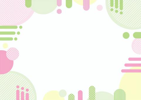 春の背景、おしゃれな幾何学フレーム 春,背景,フレーム,幾何学,枠,飾り枠,幾何学模様,ポップ,かわいい,おしゃれのイラスト素材