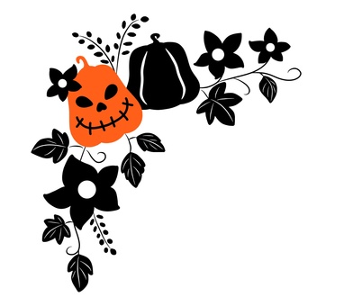 ハロウィン シルエット装飾アレンジ４ ハロウィン,ハロウィン飾り,ジャックオランタン,ジャックオーランタン,かぼちゃ,パンプキン,ハロウィーン,halloween,装飾,飾りのイラスト素材