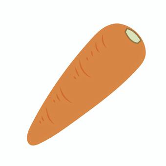シンプルな人参のイラスト 人参,キャロット,オレンジ,うさぎ,カロテン,カロチン,抗酸化,抗酸化作用,緑黄色野菜,根菜のイラスト素材