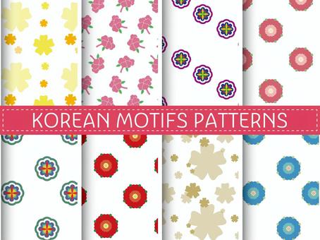 Illustration, korea, pattern, seamless, 