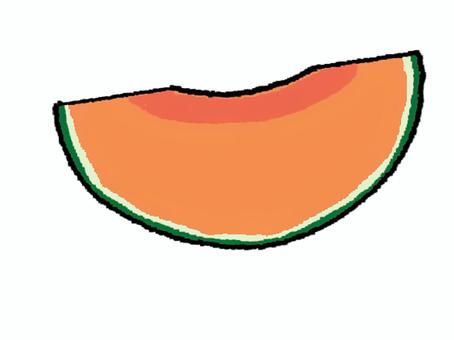 メロン メロン,果実,食べ物,pop調,手描き,挿絵,ワンポイント,素材,商用可,無料のイラスト素材