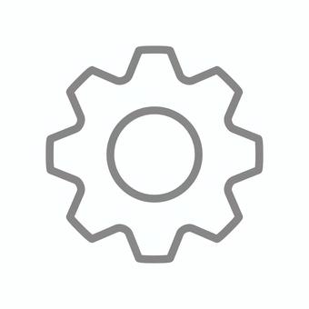 設定マーク（グレー・枠） 設定マーク,歯車,設定,アイコン,シンプル,設定画面,初期設定,pc設定,パソコン,スマホのイラスト素材