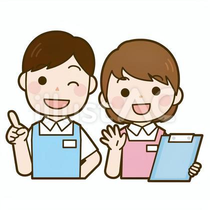 指差し・カルテを持った介護士
