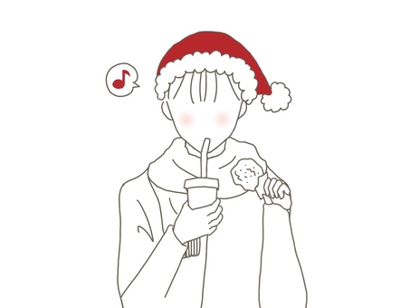 クリスマス　食べて飲む