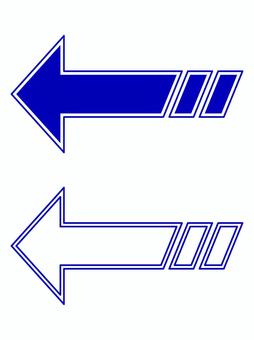 スピード感のある左向きの青い矢印セット 矢印,左,方向,スピード,速度,進行方向,アイコン,マーク,シンボル,青のイラスト素材