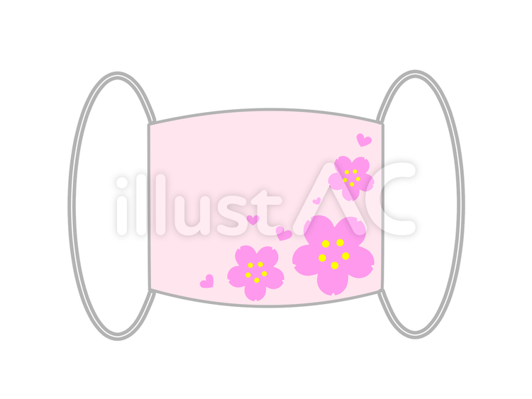 桜柄のマスク マスク,桜,春のイラスト素材