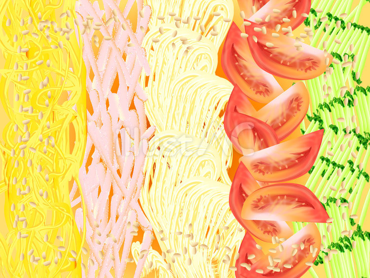 冷やし中華始めます　背景 冷やし中華,中華,夏のイラスト素材