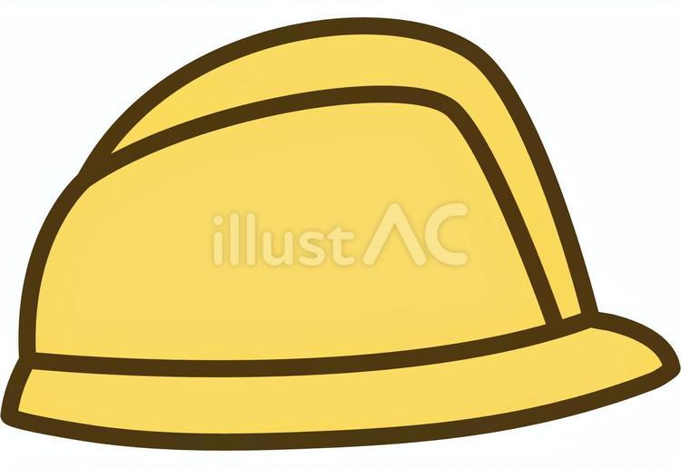 横から見た工事現場の作業員のヘルメット ヘルメット,アイコン,横のイラスト素材