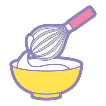 パステルカラーかわいいイラスト　調理 クッキング,調理器具,料理器具,泡立て器,ボウル,ホイップ,シンプル,アイコン,学校,調理部のイラスト素材