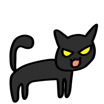 黒猫 猫,ネコ,ねこ,黒猫,動物,ペット,かわいい,シンプル,黒い,手描きのイラスト素材