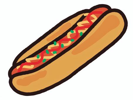 できたてホットドッグ できたてホットドッグ ホットドッグ,ソーセージ,ウインナー,パン,ベーカリー,美味しい,グルメ,惣菜パン,おやつ,食事のイラスト素材