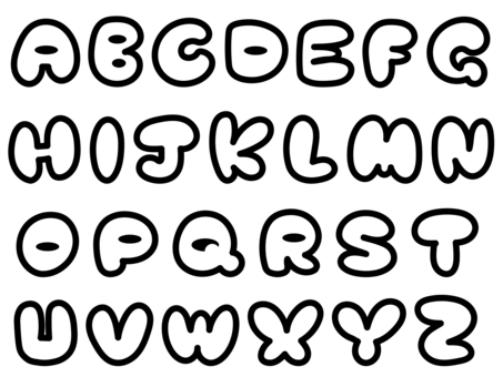 かわいい丸字アルファベット手描き風セット 文字,セット,アルファベット,大文字,手描き風,pop,チラシ,広告,ポスター,手書きのイラスト素材