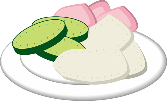 漬物　 漬物,浅漬け,ご飯のお供,和食,きゅうり,大根,リアルのイラスト素材