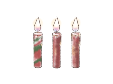 キャンドル クリスマス,キャンドル,ろうそく,装飾,カード,シール,ラベル,チラシ,素材,手描きのイラスト素材