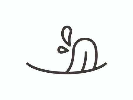 シンプルな舌(ペロリ上・よだれ)03 シンプルな舌(ペロリ上・よだれ)03 舌,舐める,よだれ,唾液,唾,ペロリ,アイコン,マーク,シンプルのイラスト素材