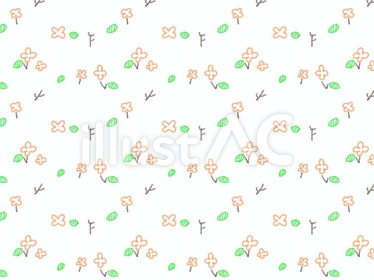 手描き風のキンモクセイ壁紙素材 金木犀,キンモクセイ,秋のイラスト素材