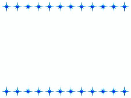 青いダイヤの長方形の3D上下フレーム ダイヤ,キラキラ,フレーム,3d,立体,マーク,可愛い,輝き,星,枠のイラスト素材