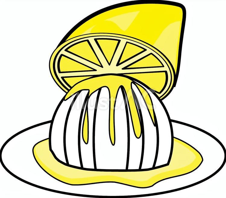 生搾り　レモン　 生搾り,レモン,果汁のイラスト素材