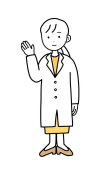 シンプル女医(y) シンプル女医(y) シンプル,女医,お医者さん,医師,人,女,白衣,お知らせ,おすすめ,案内のイラスト素材