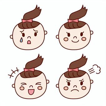 女の子 喜怒哀楽 女の子 喜怒哀楽 女の子,喜怒哀楽,女のイラスト素材