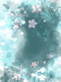 Illustration, fiore, verde, rosa, 