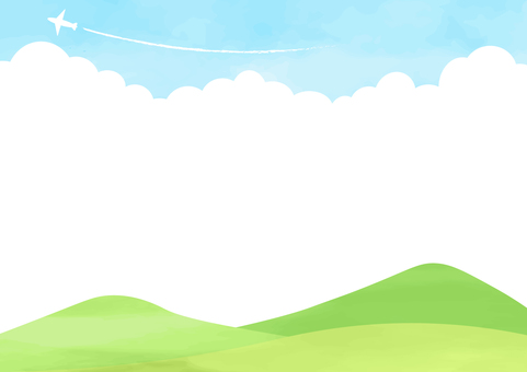 Empty mountain flying machine watercolor background, JPG and AI Empty mountain flying machine watercolor background, , JPG and AI
