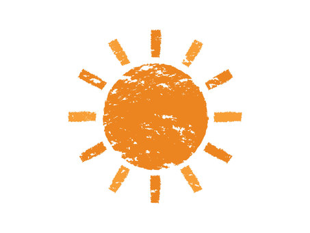シンプルな晴れのお天気イラスト シンプルな晴れのお天気イラスト 天気,晴れ,太陽,アイコン,カラー,図形,天気予報,シンプル,オシャレ,デザインのイラスト素材