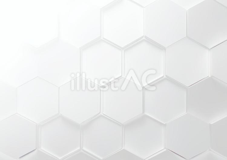 白色の六角形の幾何学模様背景 背景,テクスチャ,抽象のイラスト素材
