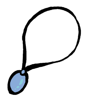 ペンダント（青） ペンダント,ネックレス,宝石,ジュエリー,パワーストーン,紐,アクセサリー,高級,オーダーメイド,青のイラスト素材