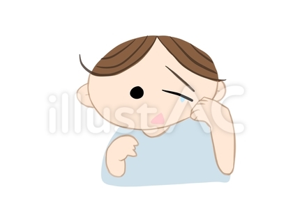 目が痛い男の子