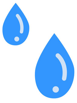 夏の素材83＿汗 汗,しずく,手描き,アイコン,青,水滴,涙,雨,水,冷や汗のイラスト素材