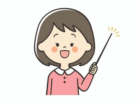 説明する女の子 女の子,こども,説明,教える,解説,プレゼン,発表,ポイント,授業,発表会のイラスト素材