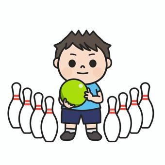 ボーリング大会でストライクを狙う男の子4 ボーリング大会でストライクを狙う男の子4 ボーリング,ボウリング,パンダ,ボーリング場,遊び,大会,ストライク,ピン,ボール,球のイラスト素材
