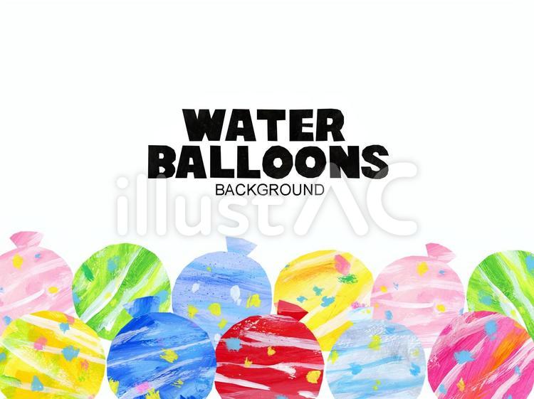 水風船(ヨーヨー)の背景・フレームイラスト No 22790424／無料イラスト/フリー素材なら「イラストAC」