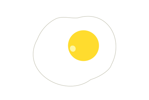 Fried egg illustration, , JPG and PNG