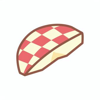 飾り切りの市松模様りんご りんご,飾り切り,市松,カット,皮,飾り,果物,くし切りのイラスト素材