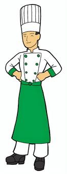 男性　コック　イラスト