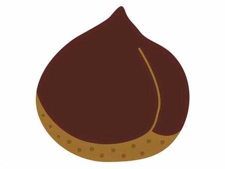 皮付きの栗 栗,皮付き,殻付き,秋,旬,皮,殻,食べ物,白背景,秋の味覚のイラスト素材