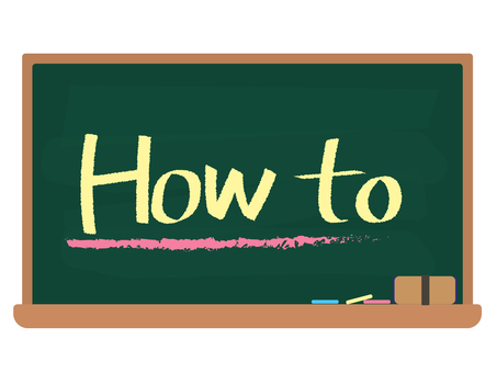 手順説明用　黒板　how to 黒板,学校,黒板消し,チョーク,シンプル,ベクター,方法,手順,説明,文字のイラスト素材