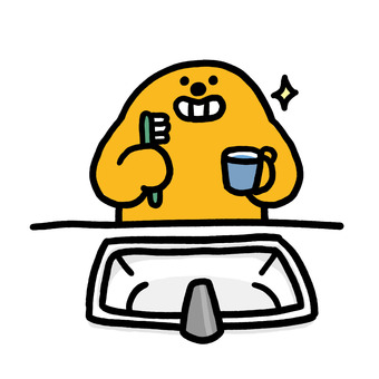 歯磨きくん 歯磨きくん 歯磨き,生活,日常,ライフスタイル,予防,歯ブラシ,虫歯のイラスト素材