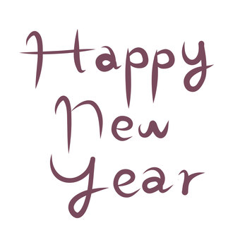 年賀状素材「ハッピーニューイヤー」英語 年賀状素材,正月,元旦,新年,祝福,祝,祈願,挨拶,文章,メッセージのイラスト素材