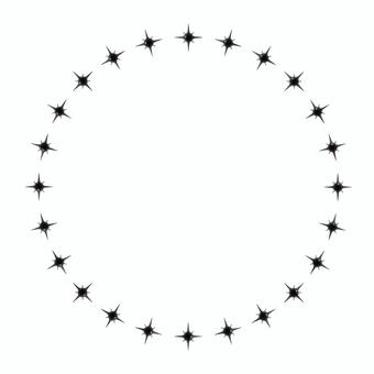 黒いダイヤの丸い3Dフレーム2 ダイヤ,キラキラ,フレーム,3d,丸,飾り枠,立体,マーク,可愛い,輝きのイラスト素材