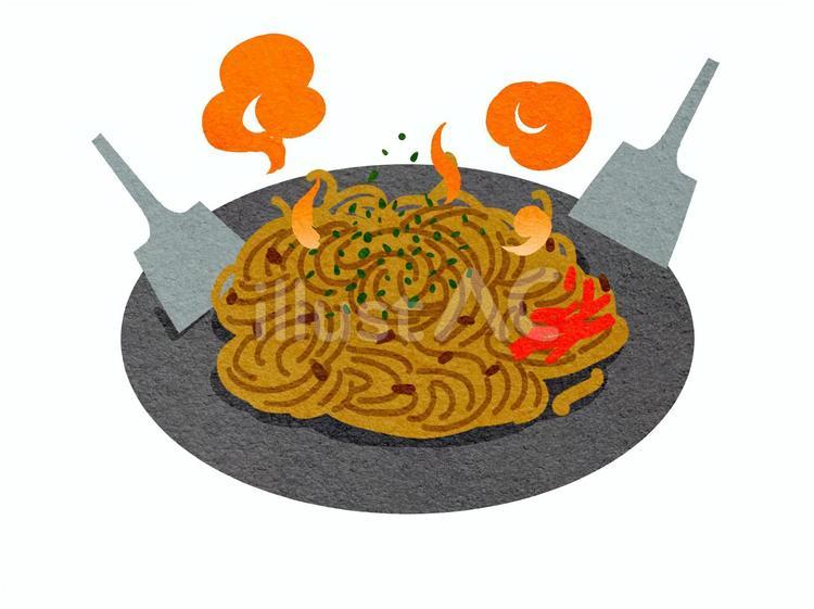 焼きそば 焼きそば,縁日,屋台のイラスト素材