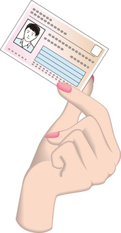 マイナンバーカード持つ　 マイナンバーカード,個人,国民,市民,データ,地域,男性,持つ,手のイラスト素材