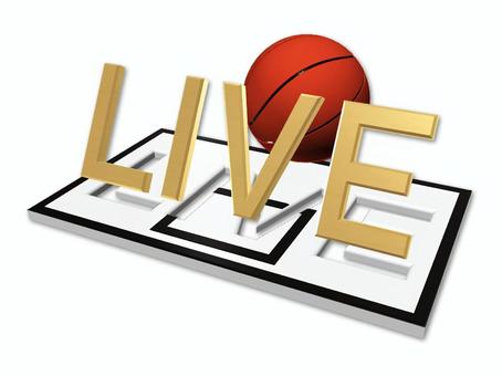 LIVE　バスケ　バックボードver live,文字,バスケ,ライブ,バスケットボール,バックボード,生放送,生中継,リアルタイムのイラスト素材