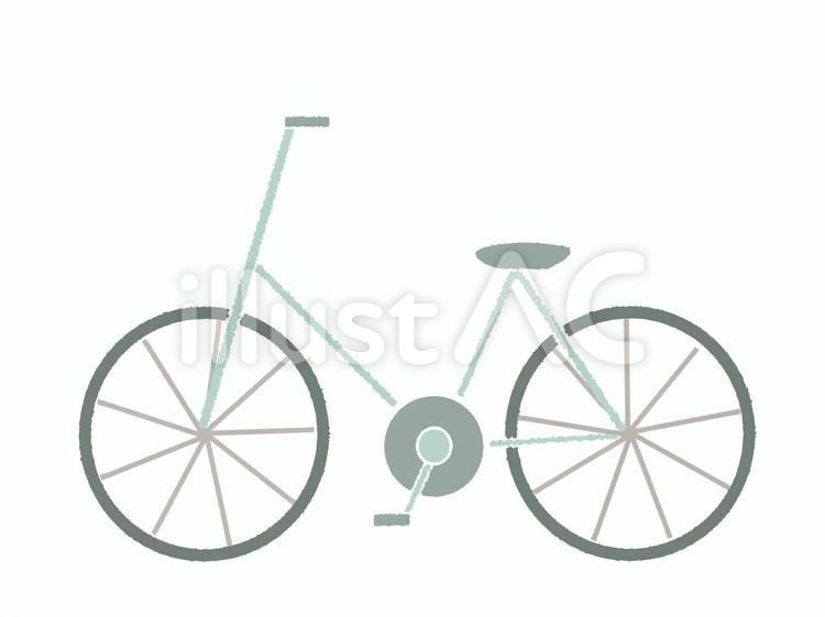 自転車のイラスト　線なし 自転車,乗り物,かわいいのイラスト素材
