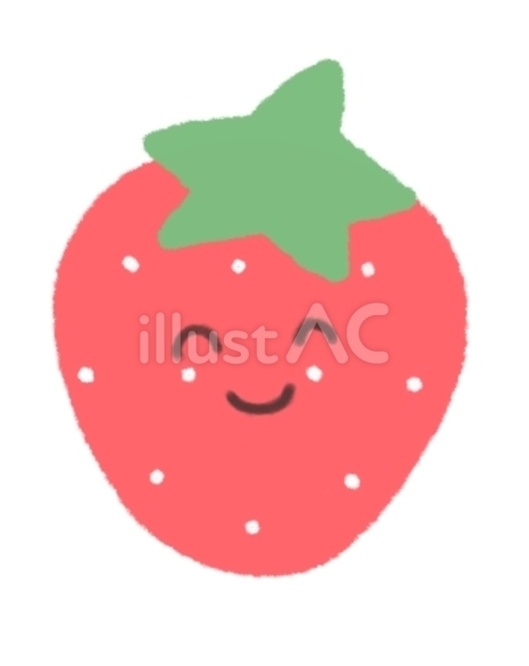 笑顔のいちご いちご,笑顔,顔のイラスト素材