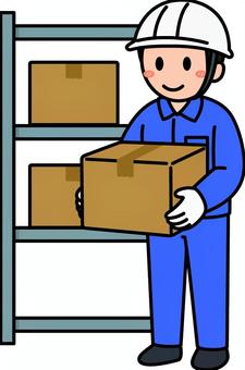 段ボールを運ぶ紺の作業員です。 段ボールを運ぶ紺の作業員です。 作業員,シンプル,スタッフ,従業員,アルバイト,パート,倉庫,運搬,物流,作業のイラスト素材