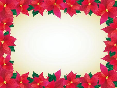 ポインセチアのフレーム06