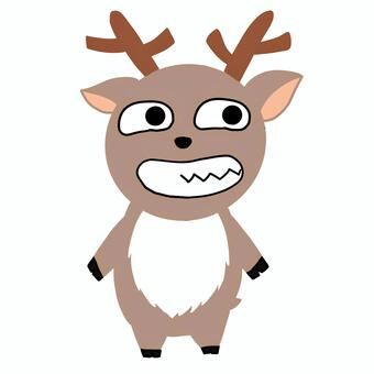 トナカイ　線画なし トナカイ,動物,角,表情,かわいい,デフォルメのイラスト素材
